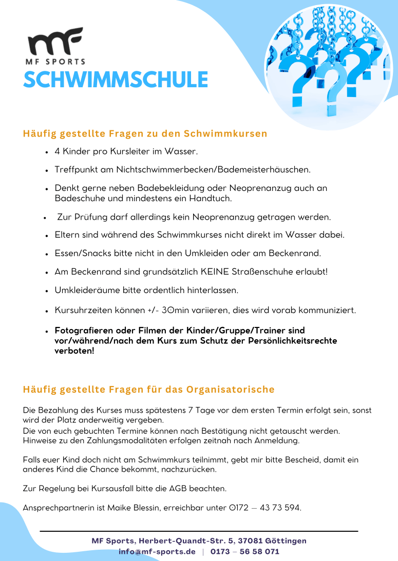 MF Sports - allg. Schwimmkurse